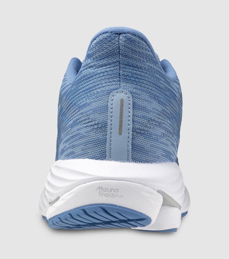 MIZUNO WAVE RIDER 28 D WIDE WOMENS GLACIER LAKE WHITE PARISIAN BLUE The Athlete s Foot