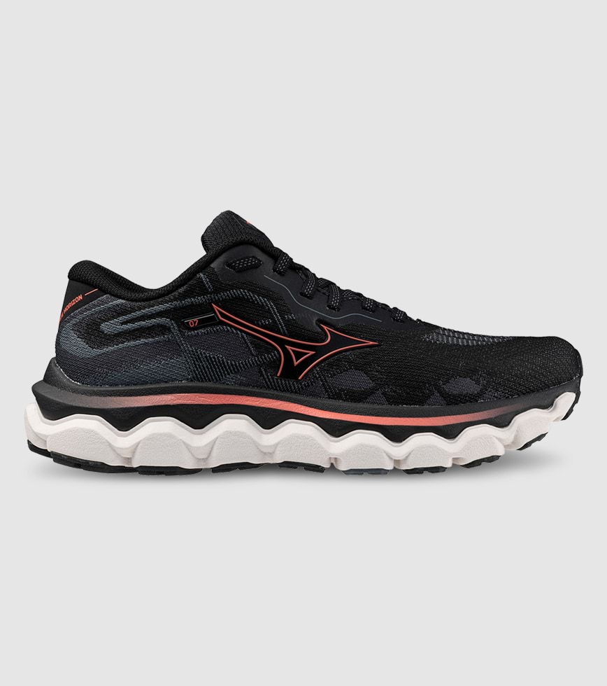 MIZUNO WAVE HORIZON 7 WOMENS BLACK DUBARRY NIMBUS CLOUD The Athlete s Foot