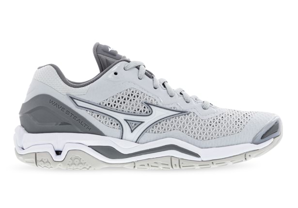 Mizuno wave stealth v white netball trainers top