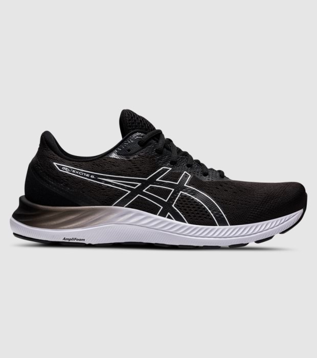 ASICS GEL EXCITE 8 4E MENS BLACK WHITE The Athlete s Foot