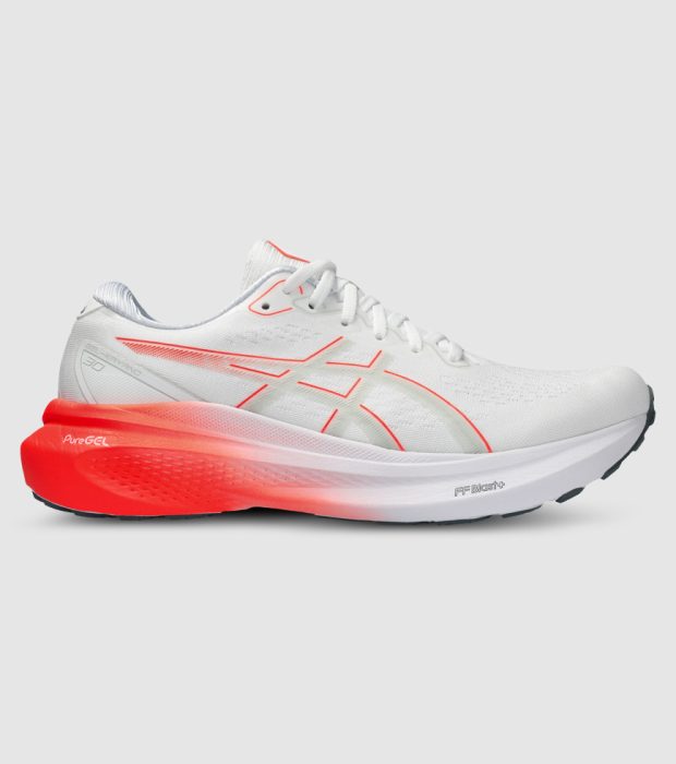 ASICS GEL KAYANO 30 MENS WHITE SUNRISE RED The