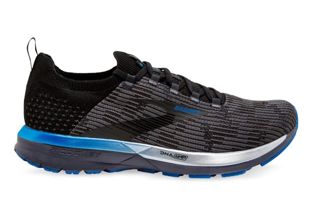 BROOKS RICOCHET 2 MENS BLACK GREY BLUE