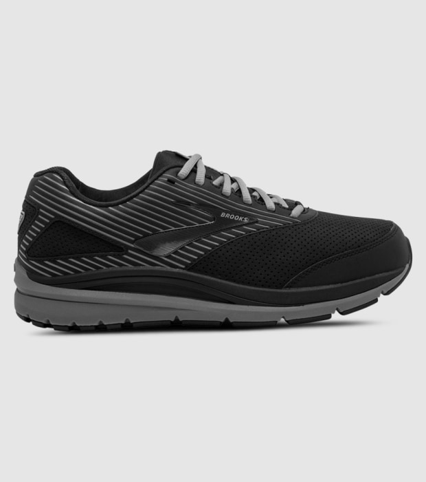 BROOKS ADDICTION WALKER SUEDE 2 2E MENS BLACK PRIMER BLACK
