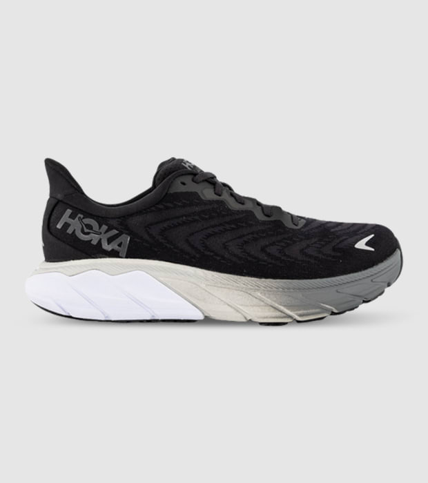 HOKA ARAHI 6 D WOMENS BLACK WHITE The Athlete s Foot