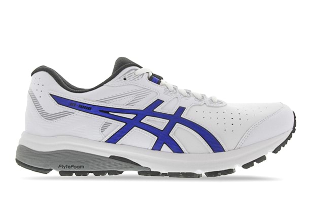 Asics white leather mens clearance