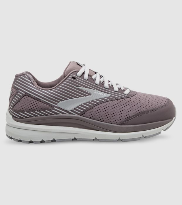 BROOKS ADDICTION WALKER SUEDE 2 D WOMENS SHARK ALLOY OYSTER