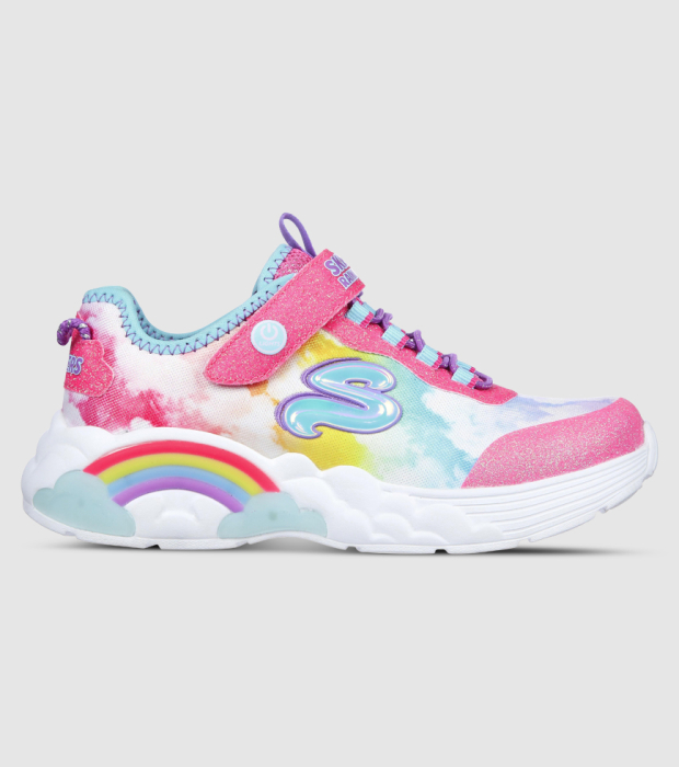SKECHERS RAINBOW RACER PS KIDS PINK MULTI The Athlete s Foot