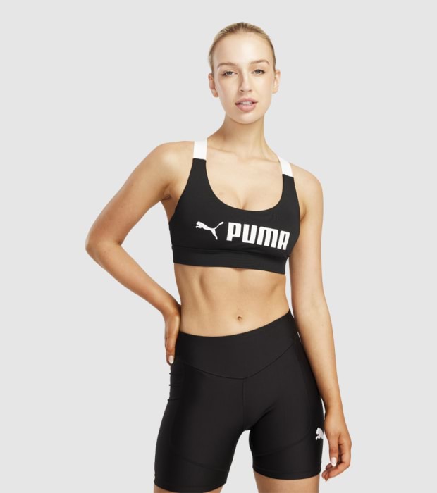 PUMA womens Mid Impact Own It Sports Bra, Puma Black, X-Small US at   Women's Clothing store