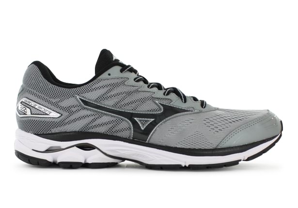 MIZUNO WAVE RIDER 20 MENS GRIFFIN BLACK Grey Mens Cushion