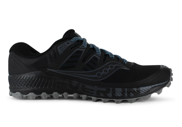 SAUCONY PEREGRINE ISO MENS BLACK GREY Black Mens Trail Off