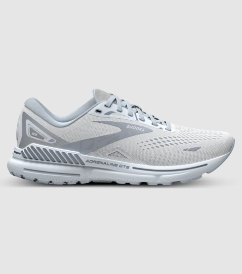 BROOKS ADRENALINE GTS 23 WOMENS WHITE BLACK ILLUSION BLUE The Athlete s Foot