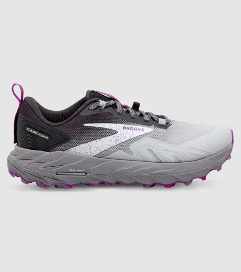 BROOKS CASCADIA 17 WOMENS OYSTER BLACKENED PEARL PURPLE The Athlete s Foot