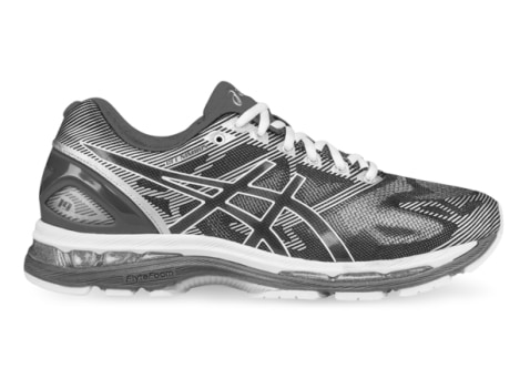 ASICS GEL NIMBUS 19 4E MENS CARBON WHITE SILVER The Athlete s Foot