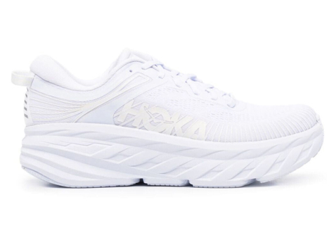 HOKA BONDI 7 WOMENS WHITE WHITE | The Athlete's Foot