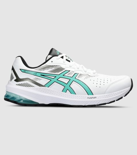 ASICS GT 1000 LE 2 2E WIDE MENS WHITE AURORA GREEN The