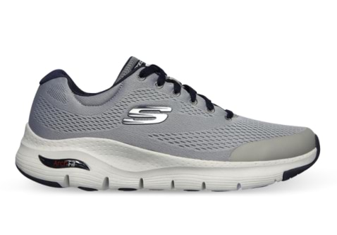 SKECHERS ARCH FIT MENS GREY NAVY The Athlete s Foot