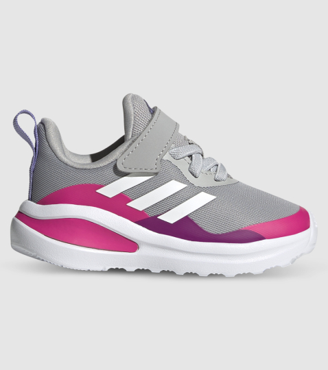 ADIDAS FORTARUN EL TD KIDS GREY TWO CLOUD WHITE SHOCK PINK The