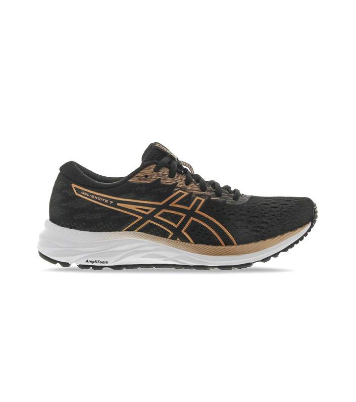 ASICS GEL-EXCITE 7 (D) WOMENS BLACK ROSE GOLD