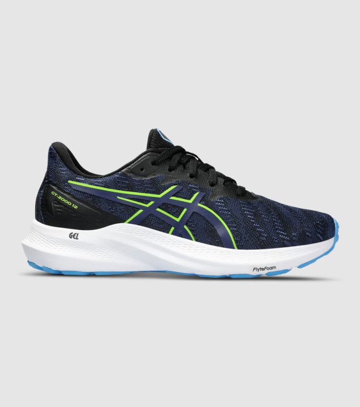 ASICS GT-2000 12 (GS) KIDS BLACK BLUE EXPANSE | The Athlete's Foot