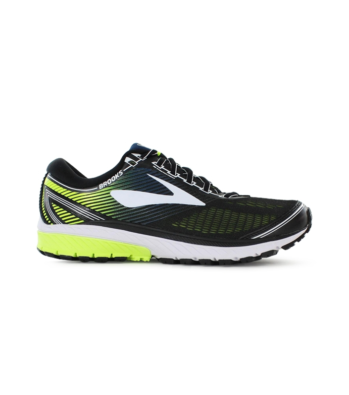 BROOKS GHOST 10 MENS BLACK WHITE NIGHTLIFE