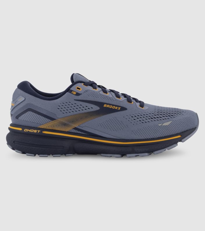 Brooks Ghost 15 in Blue and Orande | The Athlete's Foot