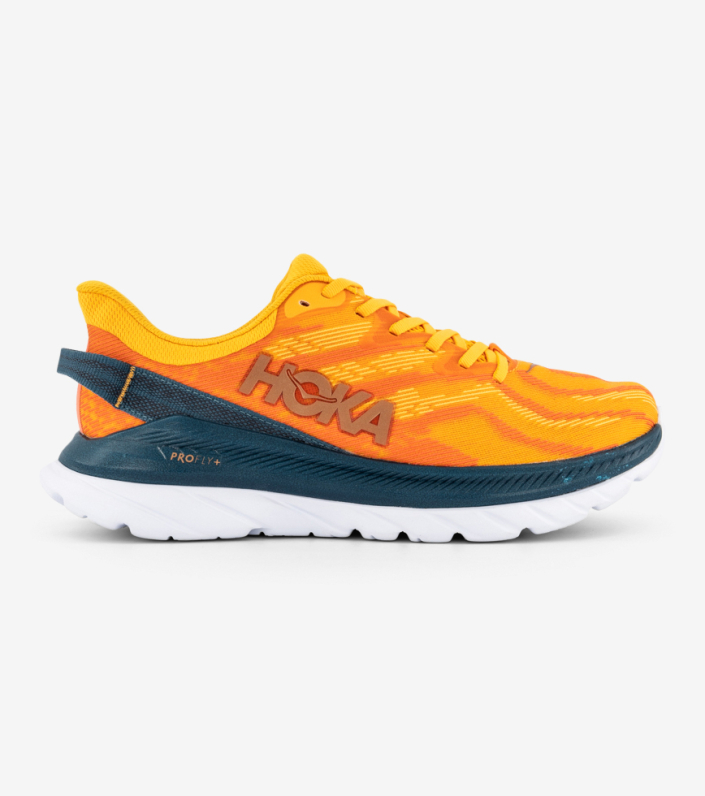 HOKA MACH SUPERSONIC MENS RADIANT YELLOW CAMELLIA | The Athlete's Foot
