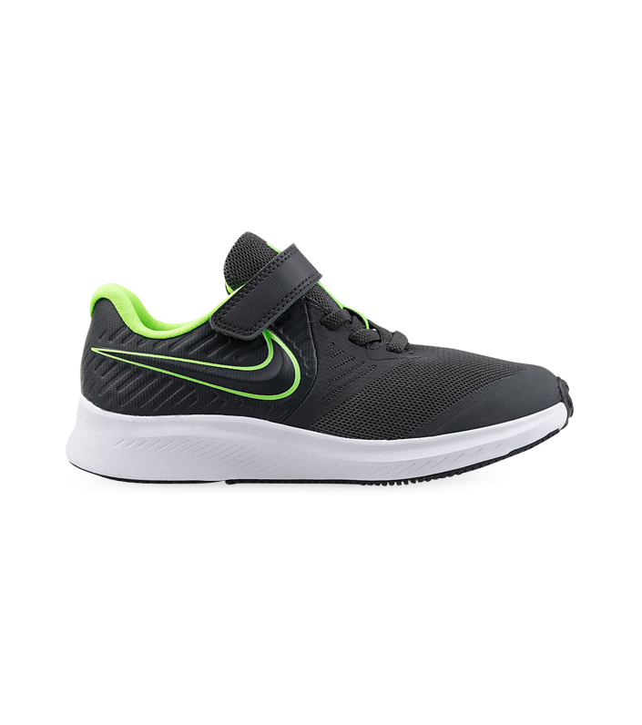 NIKE STAR RUNNER 2 (PS) KIDS ANTHRACITE ELECTRIC GREEN WHITE