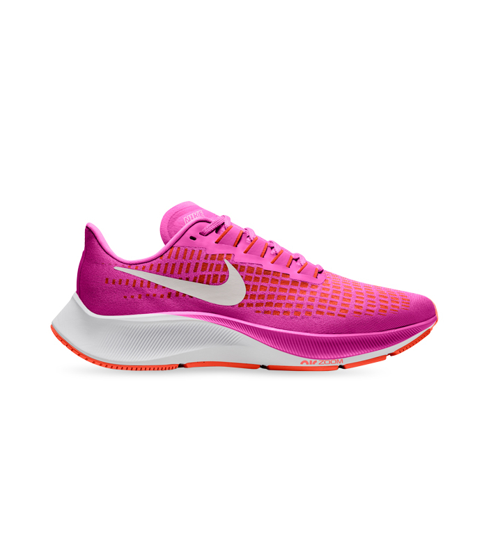 NIKE AIR ZOOM PEGASUS 37 WOMENS FIRE PINK WHITE TEAM ORANGE MAGIC EMBER