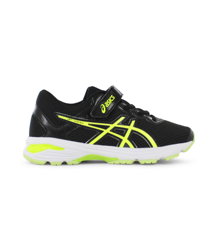 ASICS GT-1000 6 PS KIDS BLACK YELLOW WHITE