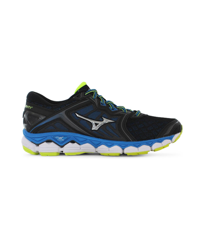 MIZUNO WAVE SKY MENS BLACK DIVA BLUE