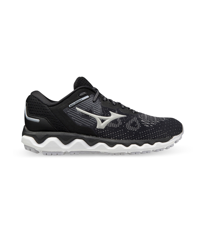 MIZUNO WAVE HORIZON 5 WOMENS BLACK LUNAR ROCK WHITE