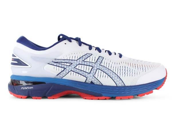 asics gel kayano 25 white blue print