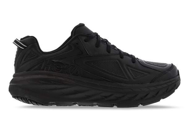 HOKA ONE ONE BONDI LEATHER MENS BLACK 