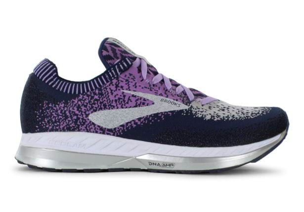 BROOKS BEDLAM WOMENS PURPLE NAVY GREY 