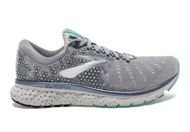 BROOKS GLYCERIN 17 (D) WOMENS GREY AQUA 