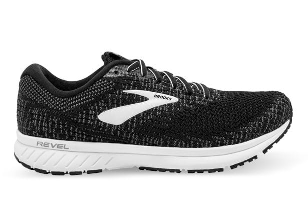 brooks revel 3 women's black and white
