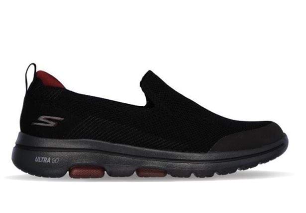 skechers walking shoes black