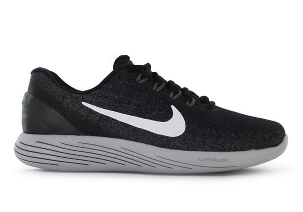 NIKE LUNARGLIDE 9 MENS BLACK GREY | Black Mens Supportive Running Shoes