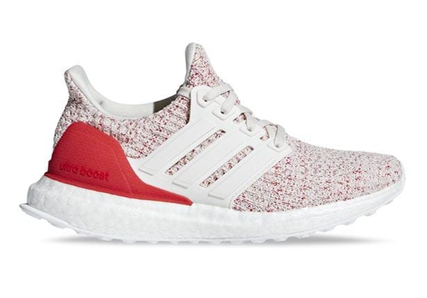 ADIDAS ULTRABOOST J KIDS CORE WHITE CORE WHITE ACTION RED | White  Grade-School \u0026 Senior Boys Running Shoes