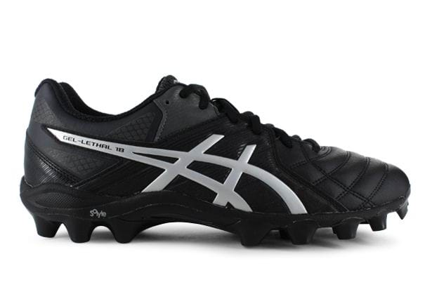black asics football boots