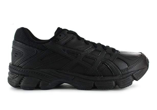asics black leather womens shoes 