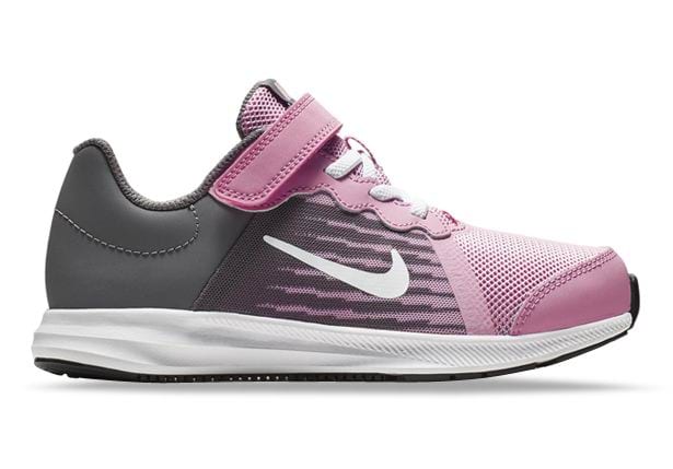 NIKE DOWNSHIFTER 8 (PS) KIDS PINK RISE WHITE-GUNSMOKE-BLACK | Pink  Pre-School Girls Running Shoes