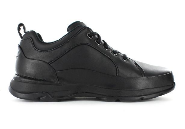 womens black leather walking shoes