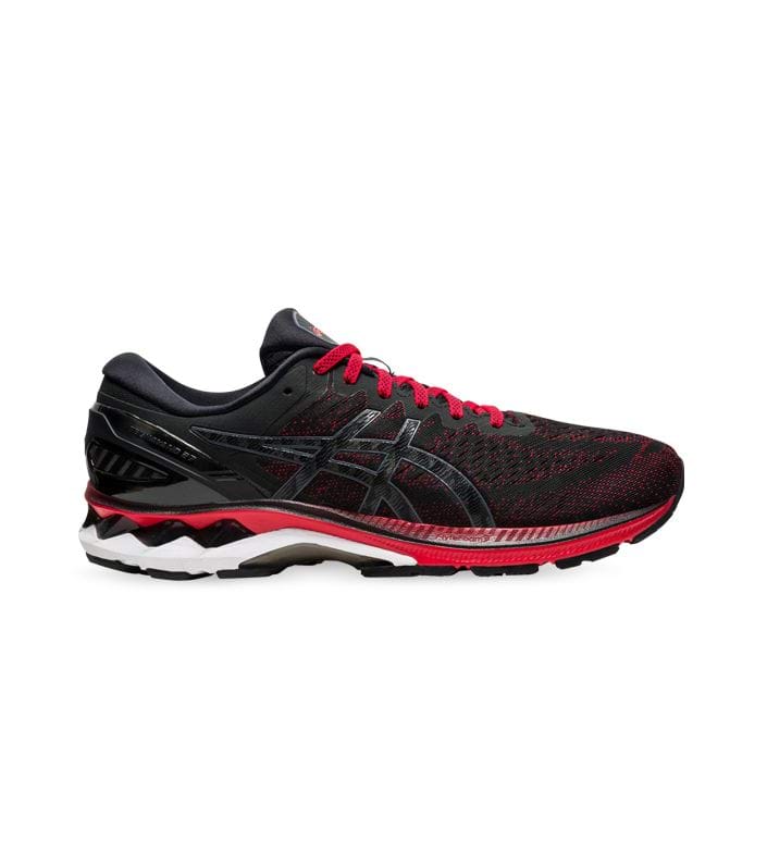 ASICS GEL KAYANO 27 MENS CLASSIC RED BLACK | The Athlete's Foot