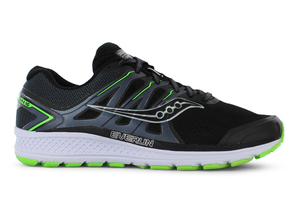 SAUCONY OMNI 16 2E MENS BLACK SLIME Black Mens Motion Control Running Shoes