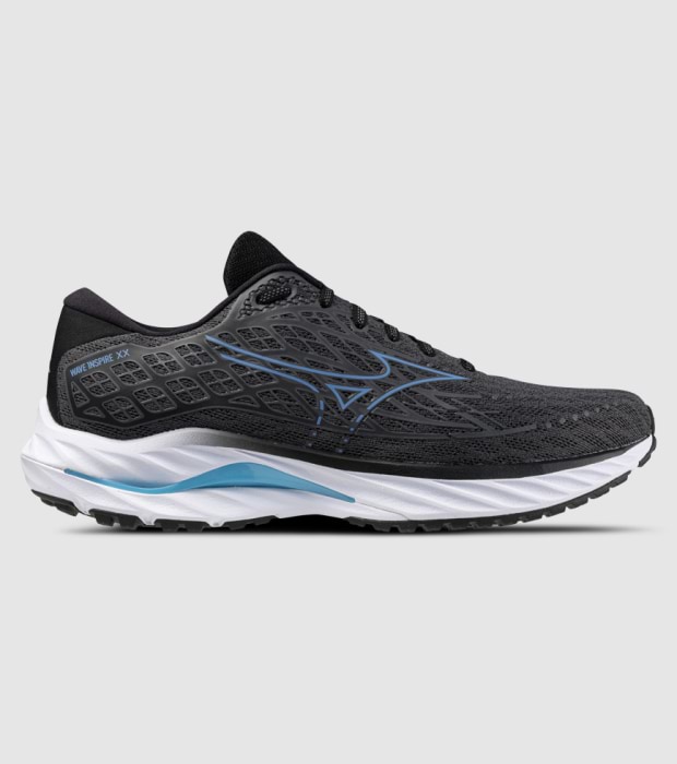 MIZUNO WAVE INSPIRE 20 MENS IRON GATE PARISIAN BLUE BLACK The Athlete s Foot
