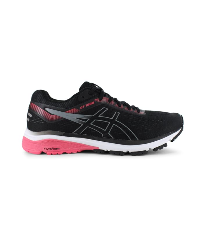ASICS GT-1000 7 (D) WOMENS BLACK STONE GREY