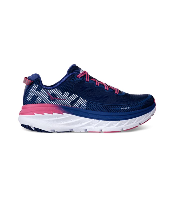 HOKA ONE ONE BONDI 5 WOMENS BLUE PRINT SURF THE WEB
