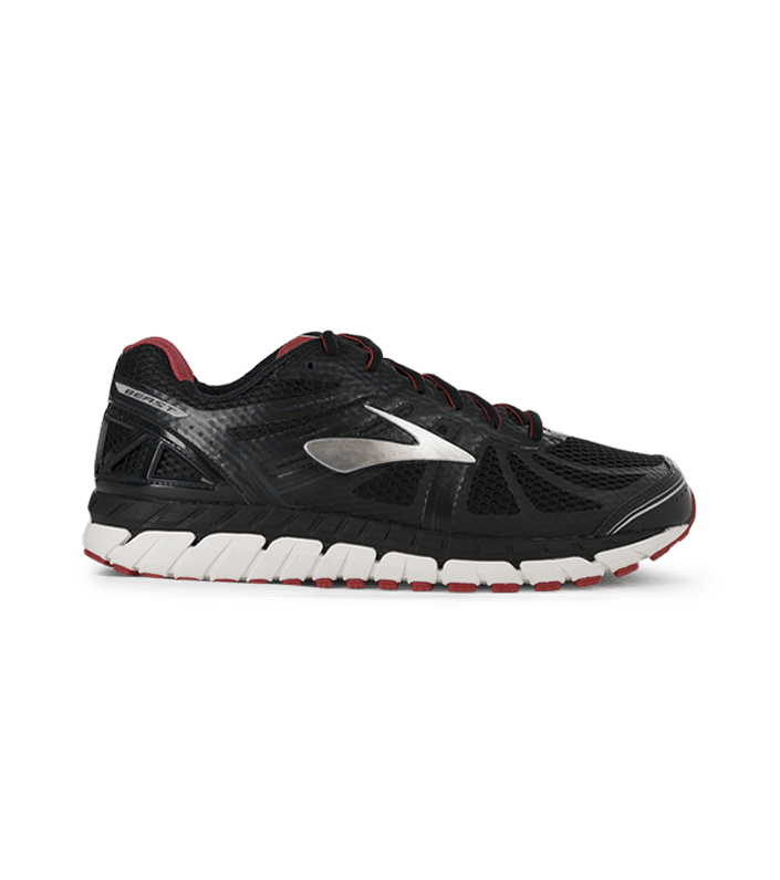 BROOKS BEAST 16 (2E) MENS BLACK RED