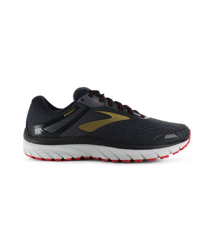 BROOKS ADRENALINE GTS 18 MENS BLACK GOLD RED